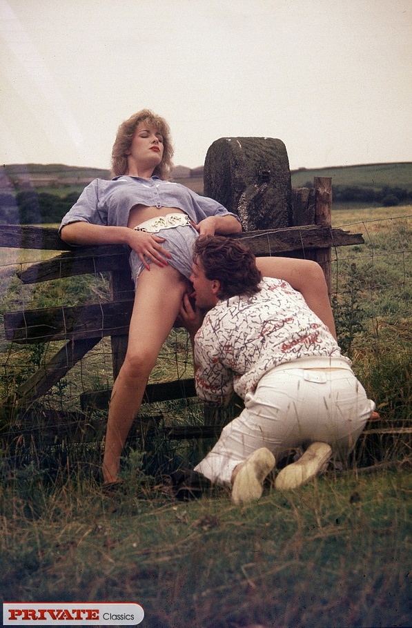 Pretty chick wearing blue shirt and shorts  - XXX Dessert - Picture 3