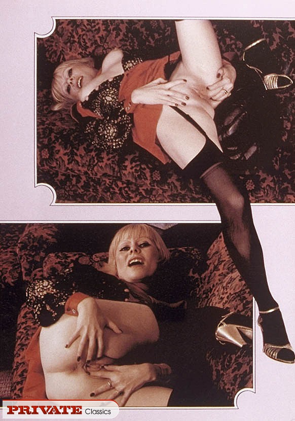 Hot blonde chick wearing black and red dres - XXX Dessert - Picture 1