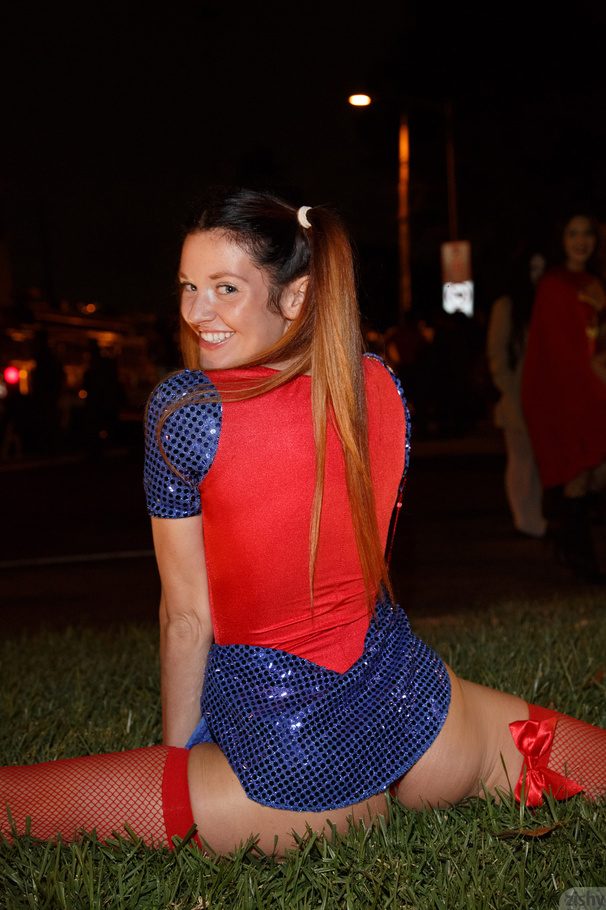 Playful teeny in pigtails and fancy costume - XXX Dessert - Picture 1