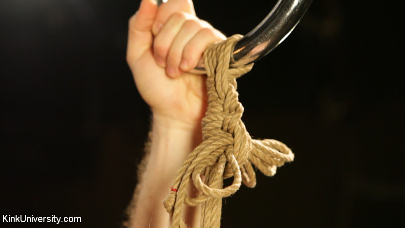 Brunette in black undies gets tied with rop - XXX Dessert - Picture 14