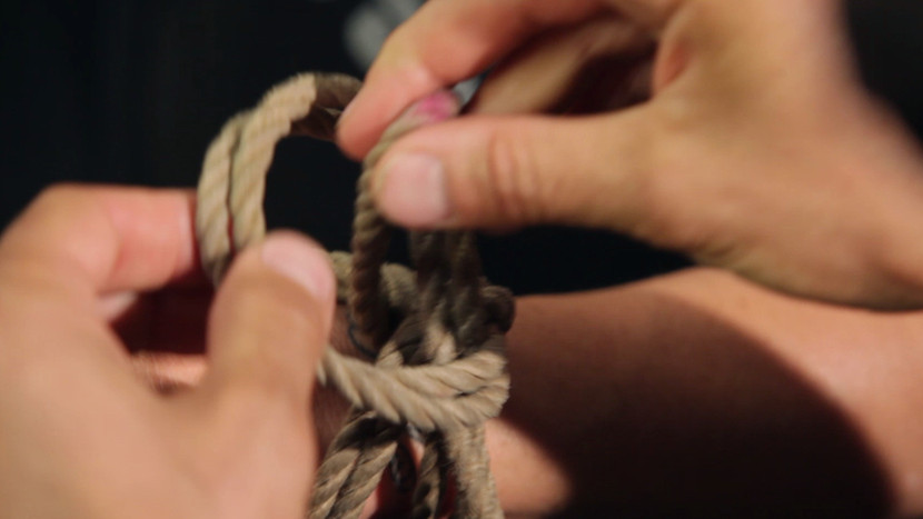 Inked redhead in a black shirt gets tied up - XXX Dessert - Picture 9