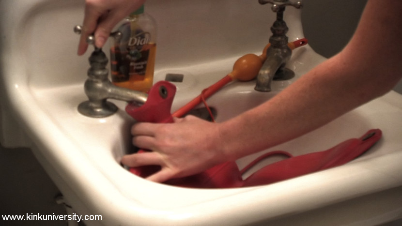 Naked girl cleaning up her ass with a douch - XXX Dessert - Picture 13