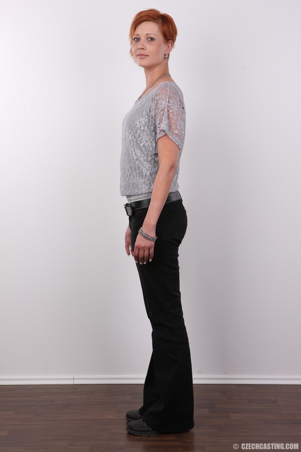 Adorable ginger cat in a grey floral top an - XXX Dessert - Picture 3