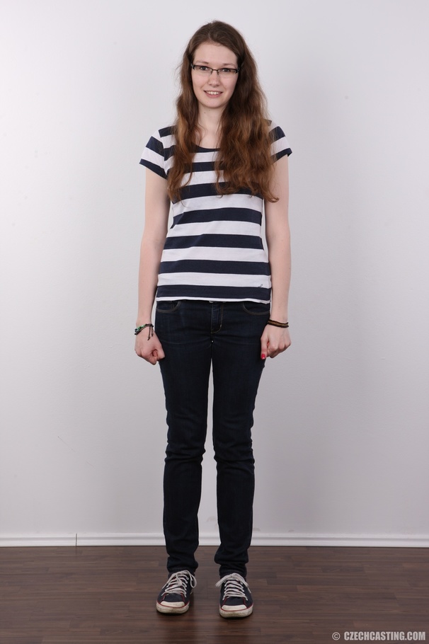 Sumptuous hussy in glasses wearing a stripe - XXX Dessert - Picture 2