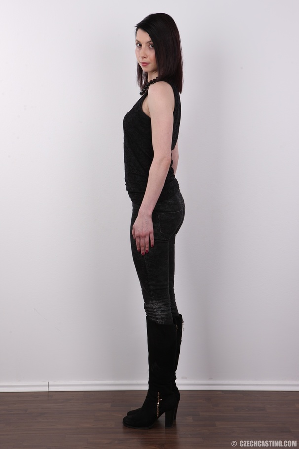 Stunning belle in a black top, pants, boots - XXX Dessert - Picture 3
