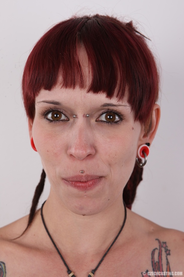 Sensational emo diva in a striped top and d - XXX Dessert - Picture 1