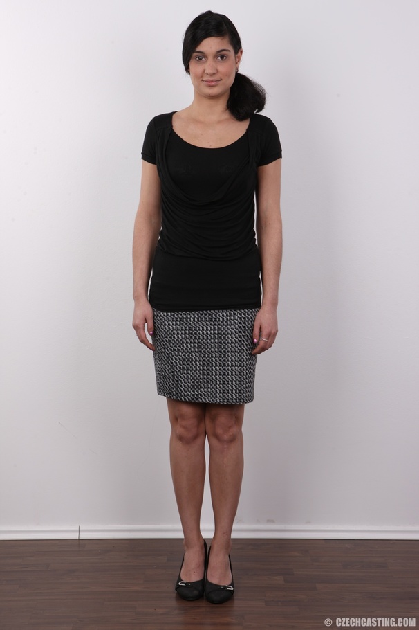 Flawless coquette in a black top and grey s - XXX Dessert - Picture 2