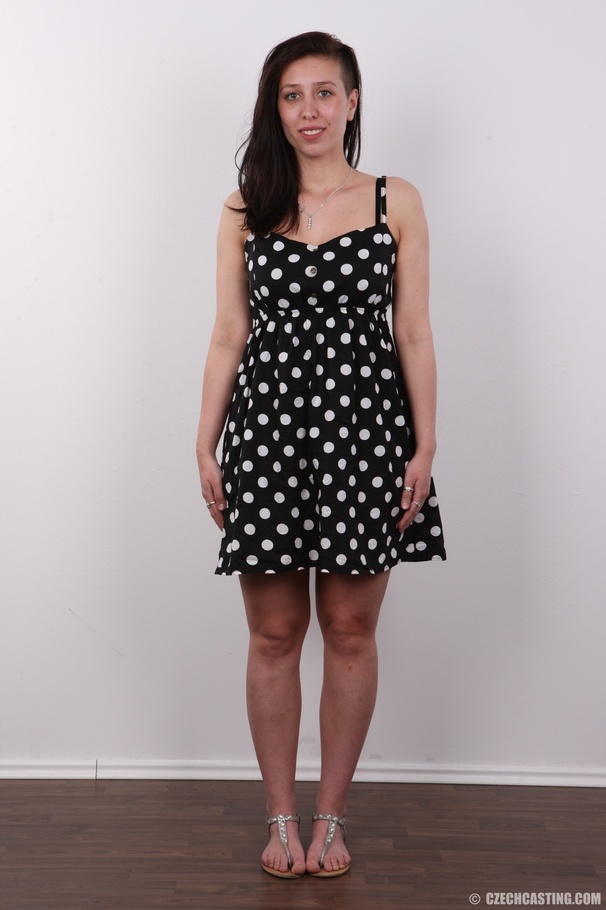 Angelic cutie in a black dress with white p - XXX Dessert - Picture 2