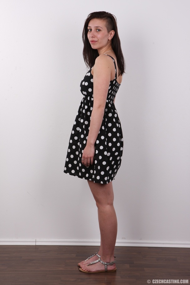 Angelic cutie in a black dress with white p - XXX Dessert - Picture 3