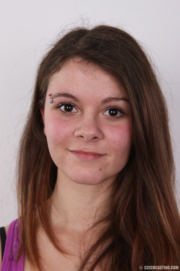 Enchanting trick in a purple top and brown  - XXX Dessert - Picture 1