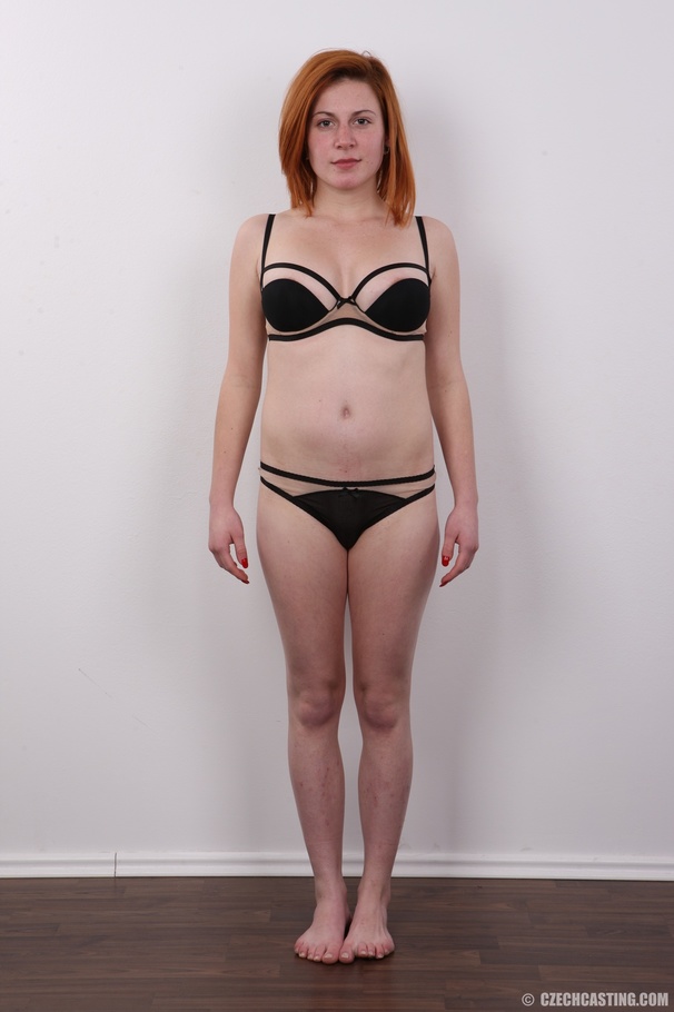 Perfect red-haired chick in black undies si - XXX Dessert - Picture 7