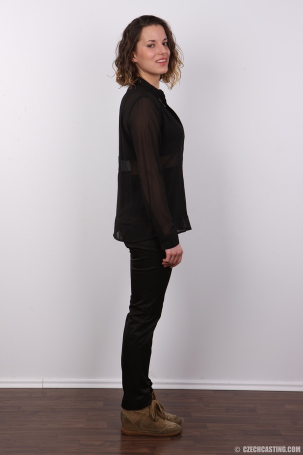 Fun darling in a black top, pants and brown - XXX Dessert - Picture 3