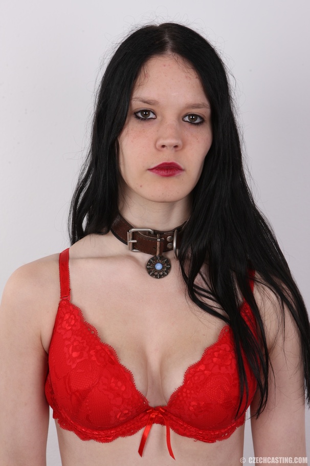 Perfect floozy in a red lacy bra and sheer  - XXX Dessert - Picture 6