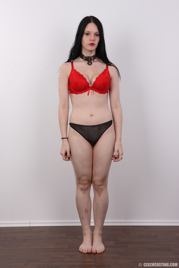 Perfect floozy in a red lacy bra and sheer  - XXX Dessert - Picture 7