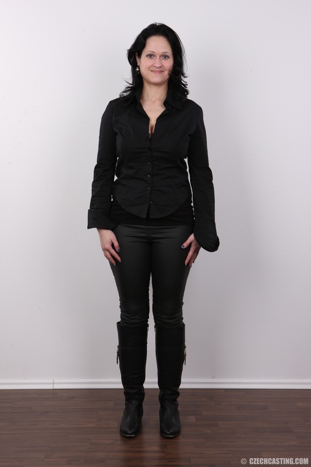 Knockout gal in a black top, pants and boot - XXX Dessert - Picture 2