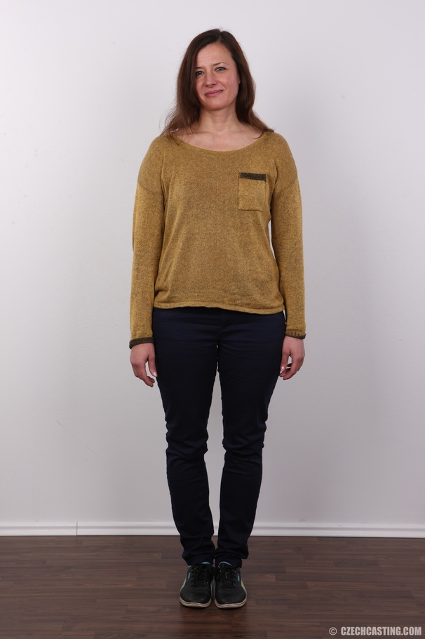 Desirable woman in a yellow top, jeans and  - XXX Dessert - Picture 2