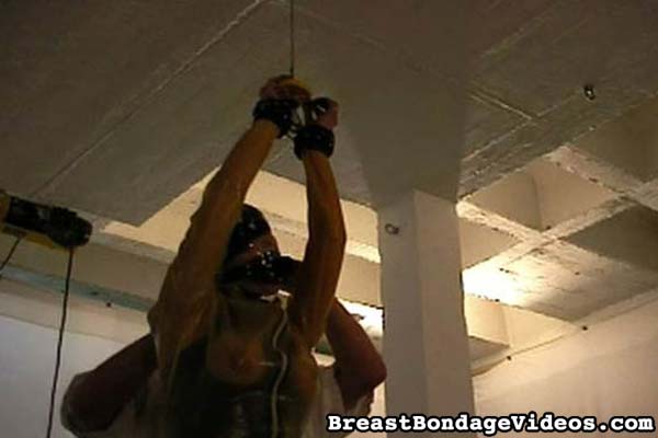 Tied and bondaged slave wears latex mask an - XXX Dessert - Picture 4