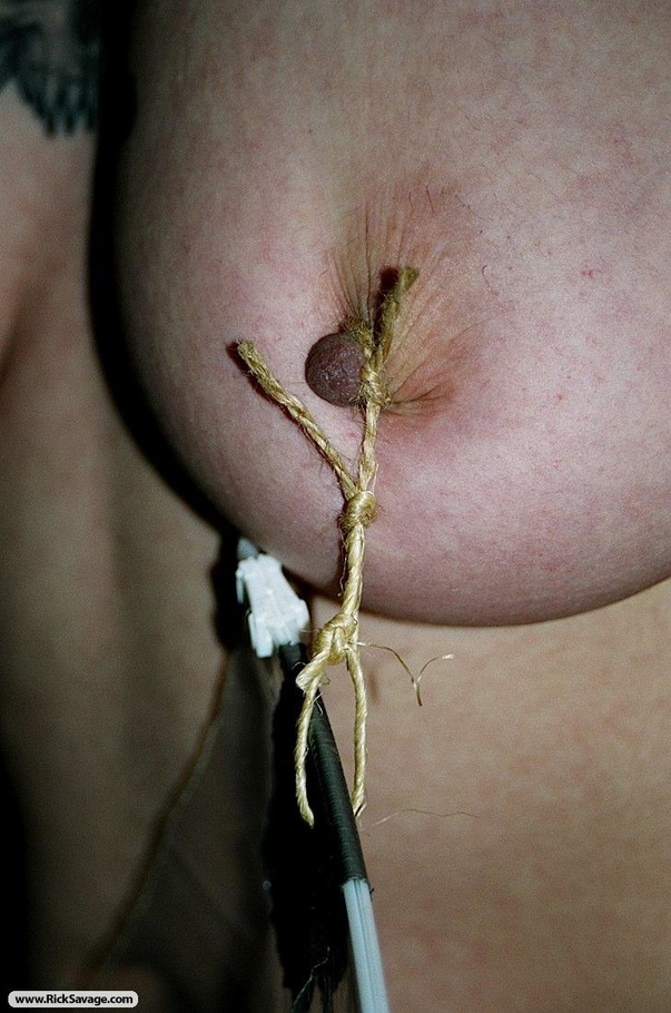 Tied up raven haired slut gets her nipples  - XXX Dessert - Picture 6