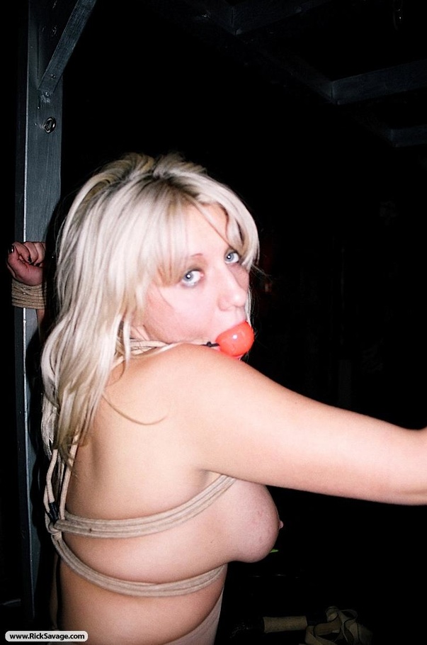 Tied up and gagged blonde bitch wants it re - XXX Dessert - Picture 12