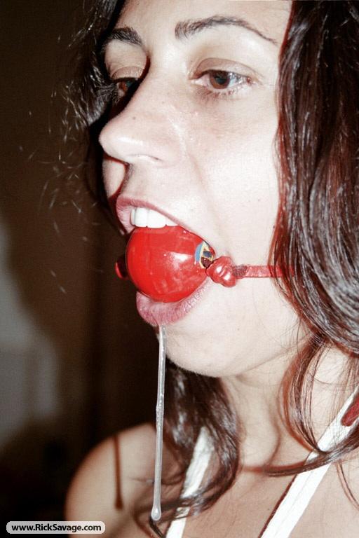 Tied up brunette slut gets her big tits squ - XXX Dessert - Picture 15