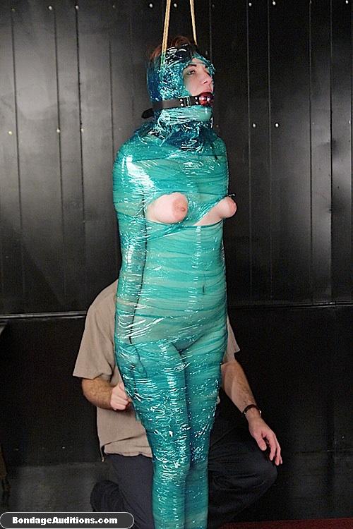 Kinky hottie gets tied up and wrapped in pl - XXX Dessert - Picture 14