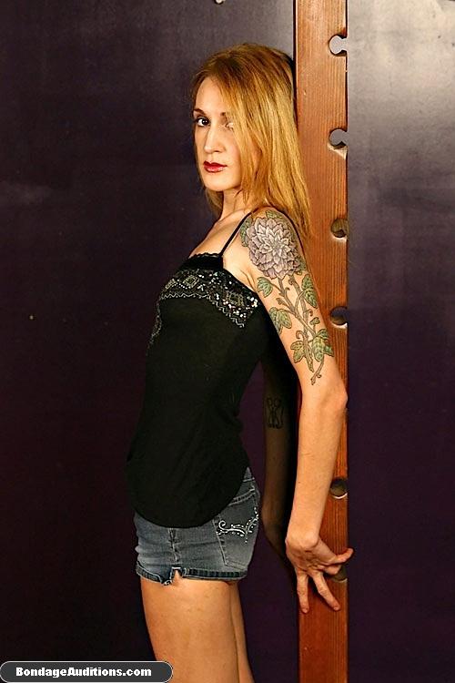 Stunning blonde gets spanked and wrapped up - XXX Dessert - Picture 1
