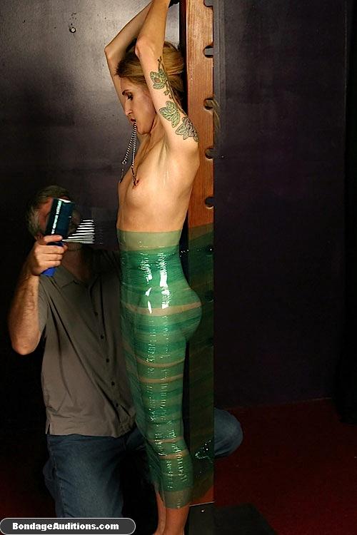 Stunning blonde gets spanked and wrapped up - XXX Dessert - Picture 8