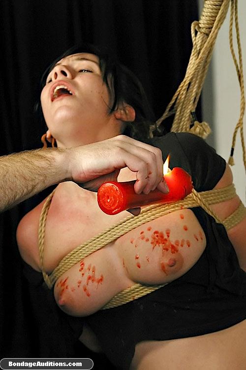 Tied up brunette gets a really painful wax  - XXX Dessert - Picture 11