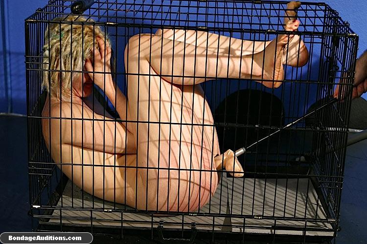 Caged blonde darling is ready for some roug - XXX Dessert - Picture 11
