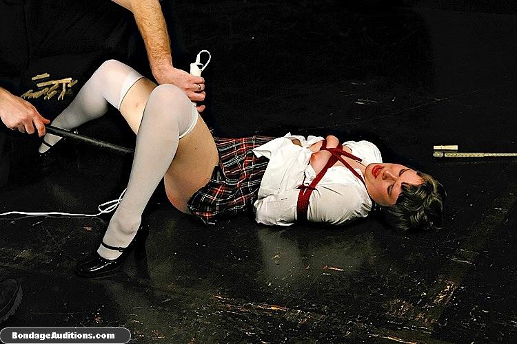 Naughty tied up schoolgirl enjoys rough can - XXX Dessert - Picture 16