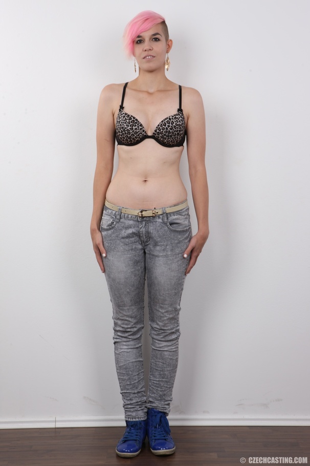 Pink-haired gal sheds jeans to revel a tatt - XXX Dessert - Picture 3