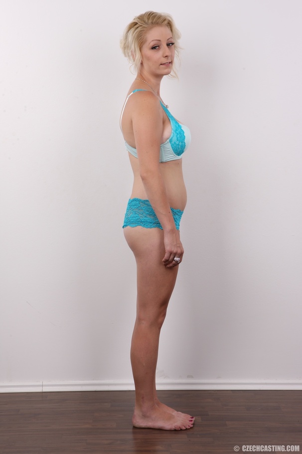 Blondes elegant black dress and blue pantie - XXX Dessert - Picture 5