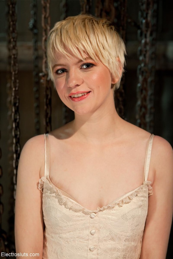 Cute blonde sub with short hair is tied to  - XXX Dessert - Picture 2
