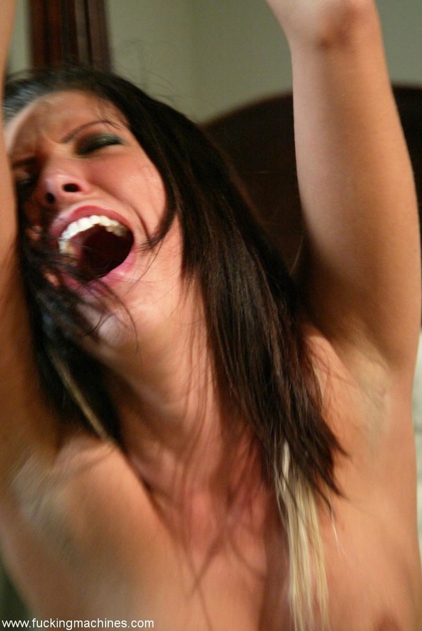 Tied to bed MILF gets a hot penetration by a machine - XXXonXXX - Pic 15