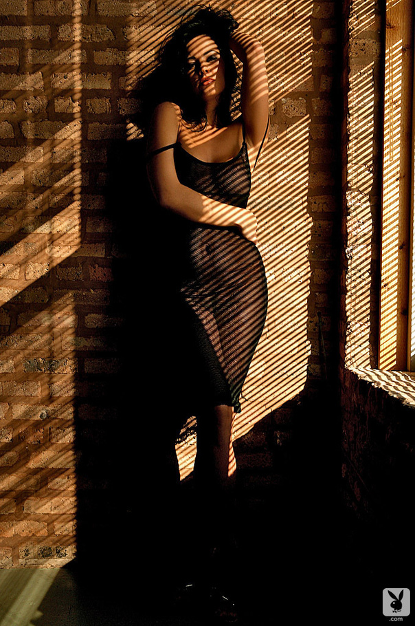 Dark haired model in a black dress likes to - XXX Dessert - Picture 2
