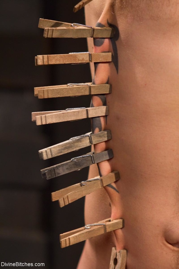 Sizzling blonde sits on the dick of a gagge - XXX Dessert - Picture 5