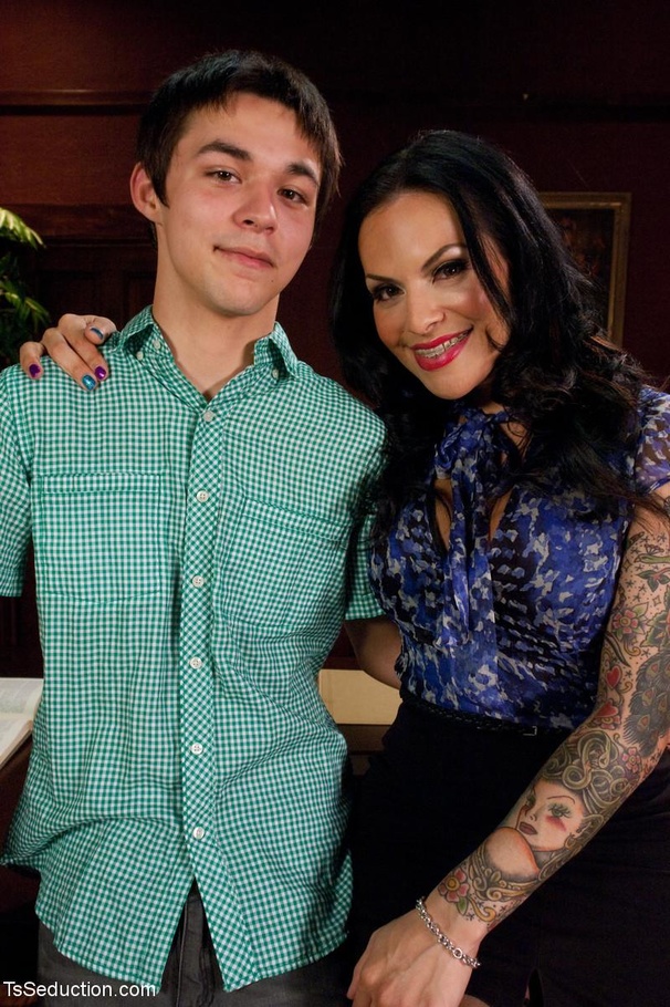 Mature ladyboy with dark hair and a young,  - XXX Dessert - Picture 1