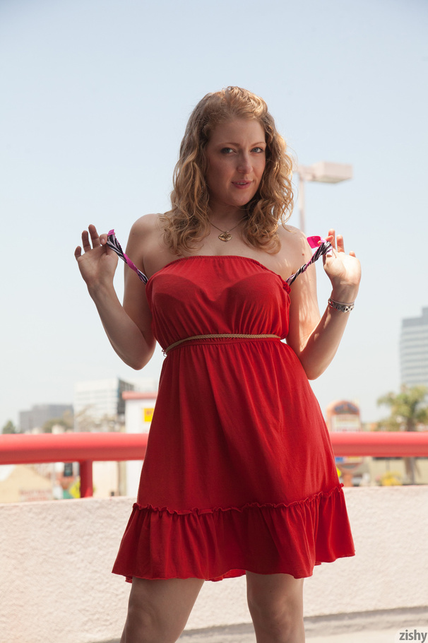 Slutty blonde teen showing her big round as - XXX Dessert - Picture 5