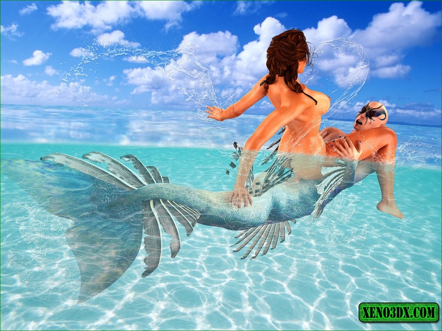 910px x 682px - Horny sea creature can't resist this perfect busty darling ...