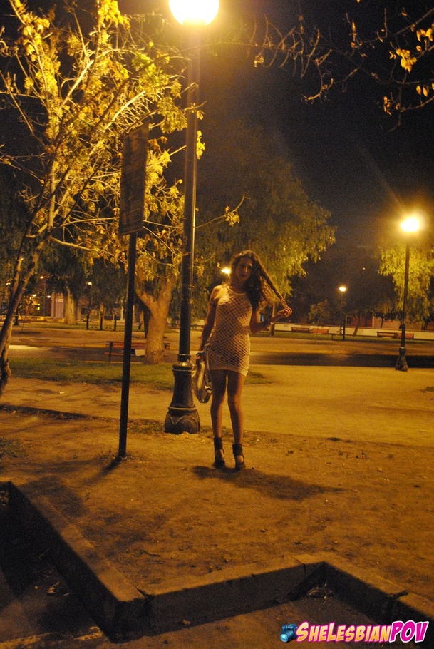 Brunette does sexy walk in public and revea - XXX Dessert - Picture 5