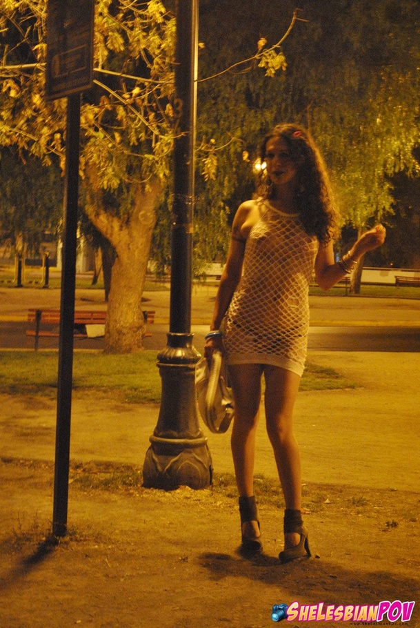 Brunette does sexy walk in public and revea - XXX Dessert - Picture 6