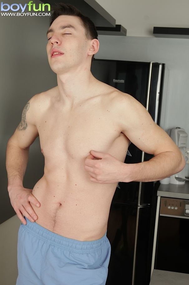 Athletic James Huck strokes dick on soccer ball and fingers his tight asshole - XXXonXXX - Pic 3