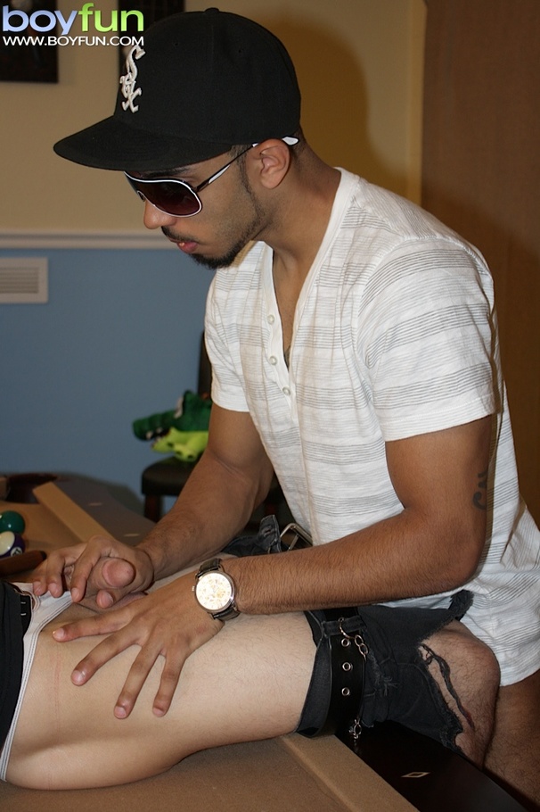 Blonde raver twink takes Tye Royal's thick black cock up against a wall - XXXonXXX - Pic 10