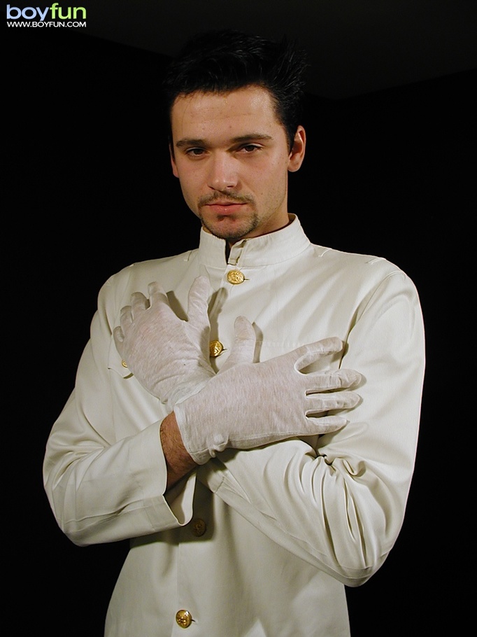 Dark, sexy Latino with beautiful cock strips down to studded bondage gear - XXXonXXX - Pic 1