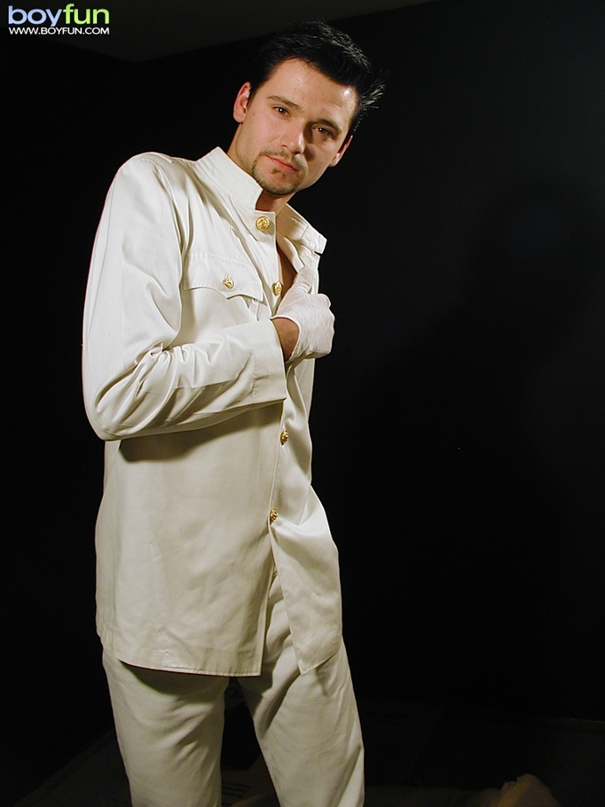 Dark, sexy Latino with beautiful cock strips down to studded bondage gear - XXXonXXX - Pic 2