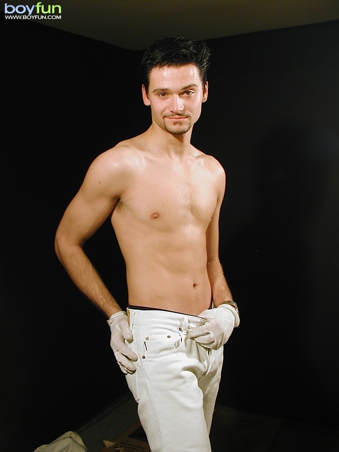 Dark, sexy Latino with beautiful cock strips down to studded bondage gear - XXXonXXX - Pic 5