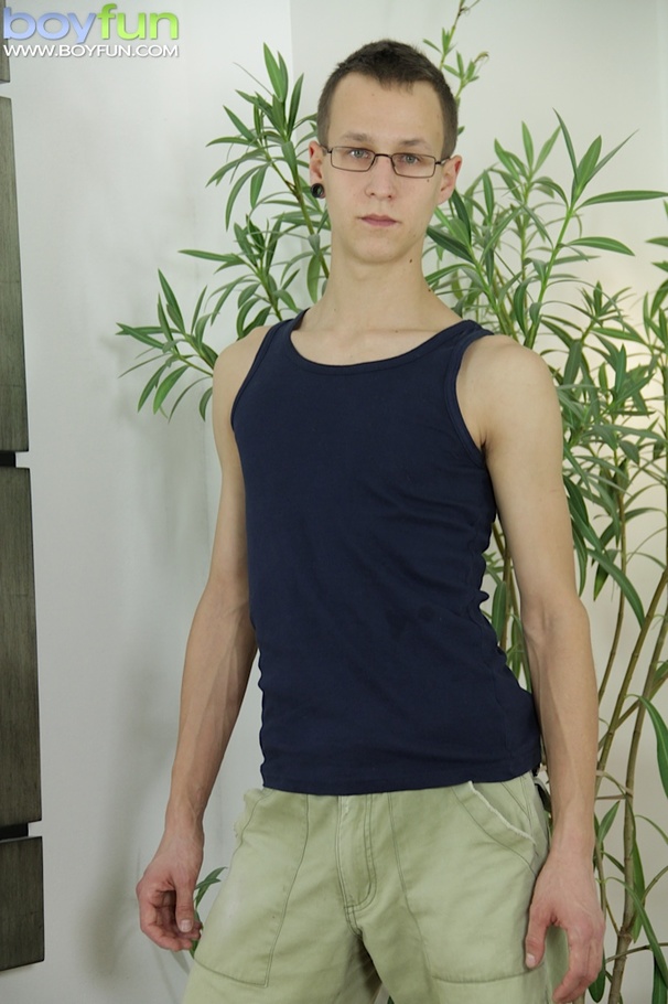 Well hung skinny twink spreads his ass and pulls his long dick - XXXonXXX - Pic 1