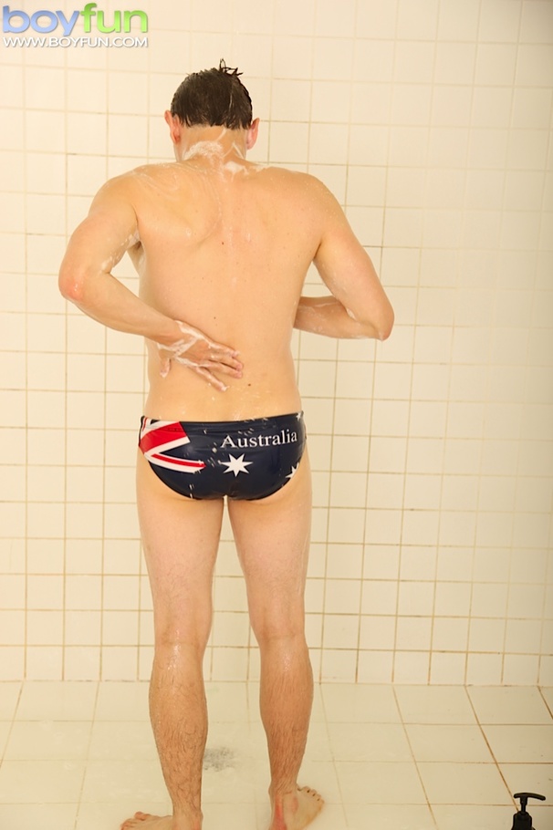 Outdoorsy stud soaps up his hard cock and busts nut in the shower - XXXonXXX - Pic 15