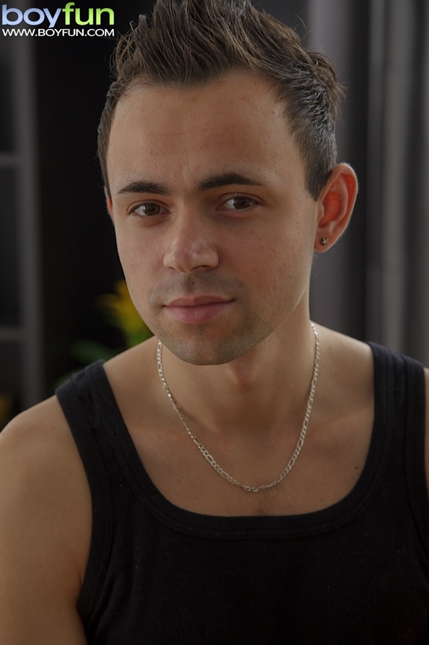 Skinny slutty homosexual has fun posing in his white bed - XXXonXXX - Pic 2