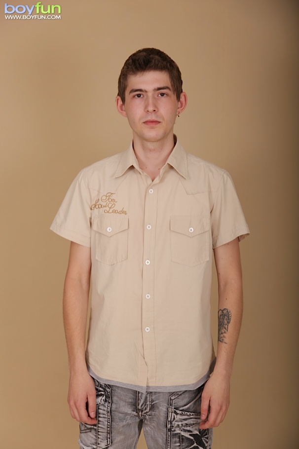 Skinny dude with tattoos enjoys squeezing his balls and prick - XXXonXXX - Pic 1